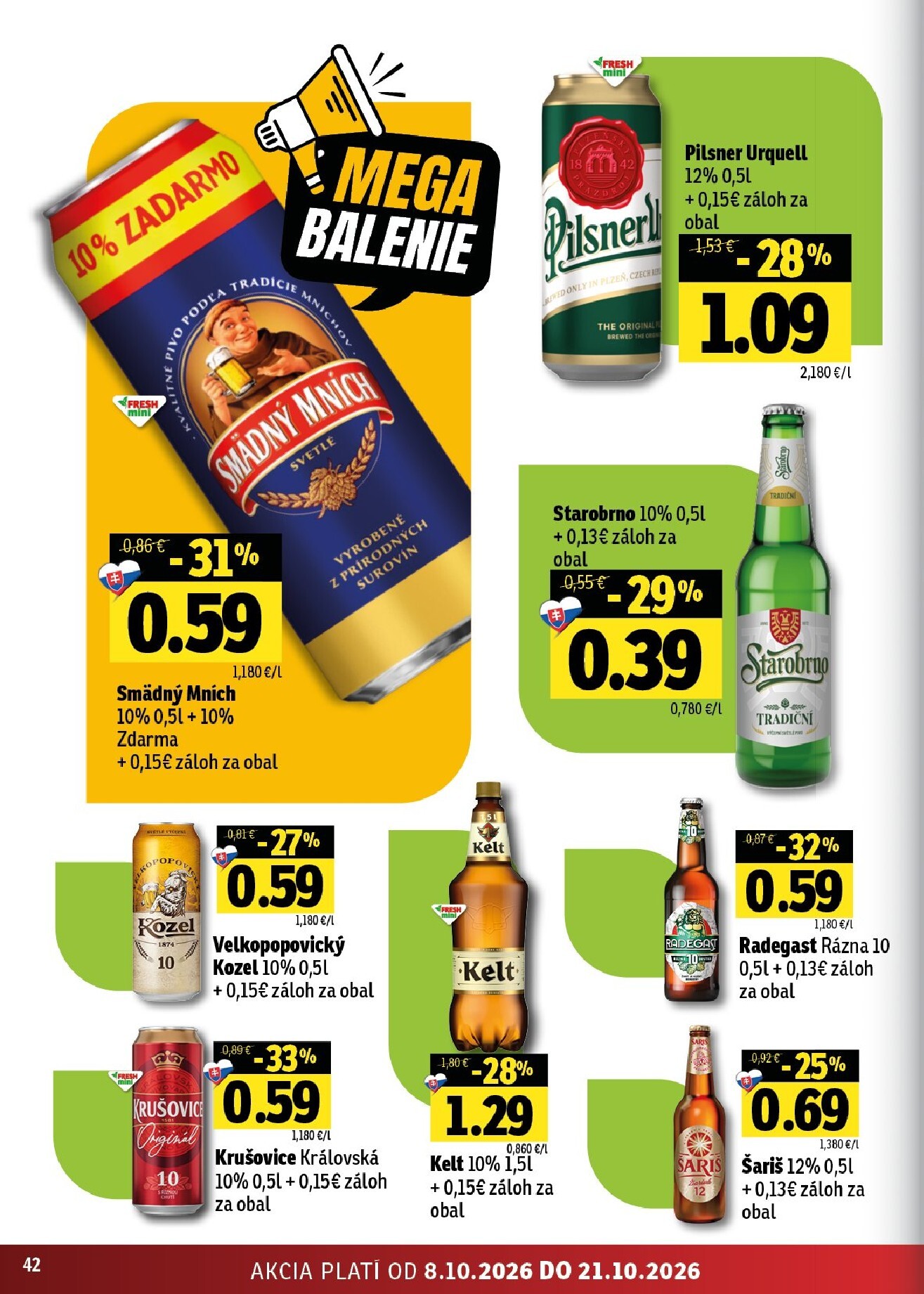 fresh - Nový Fresh - Východné Slovensko leták od štvrtka, 08.10.2026 do stredy, 21.10.2026 - page: 42