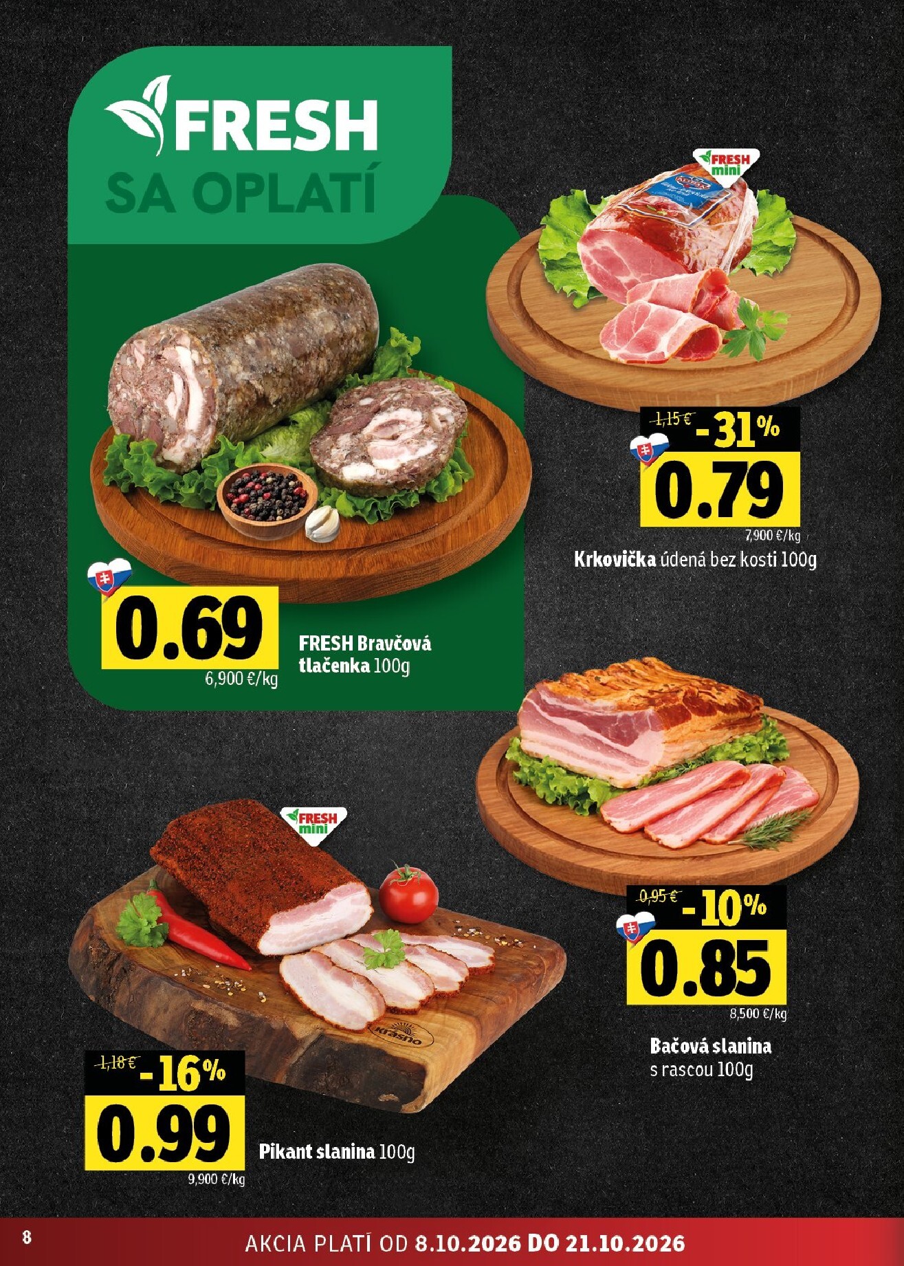 fresh - Nový Fresh - Východné Slovensko leták od štvrtka, 08.10.2026 do stredy, 21.10.2026 - page: 8