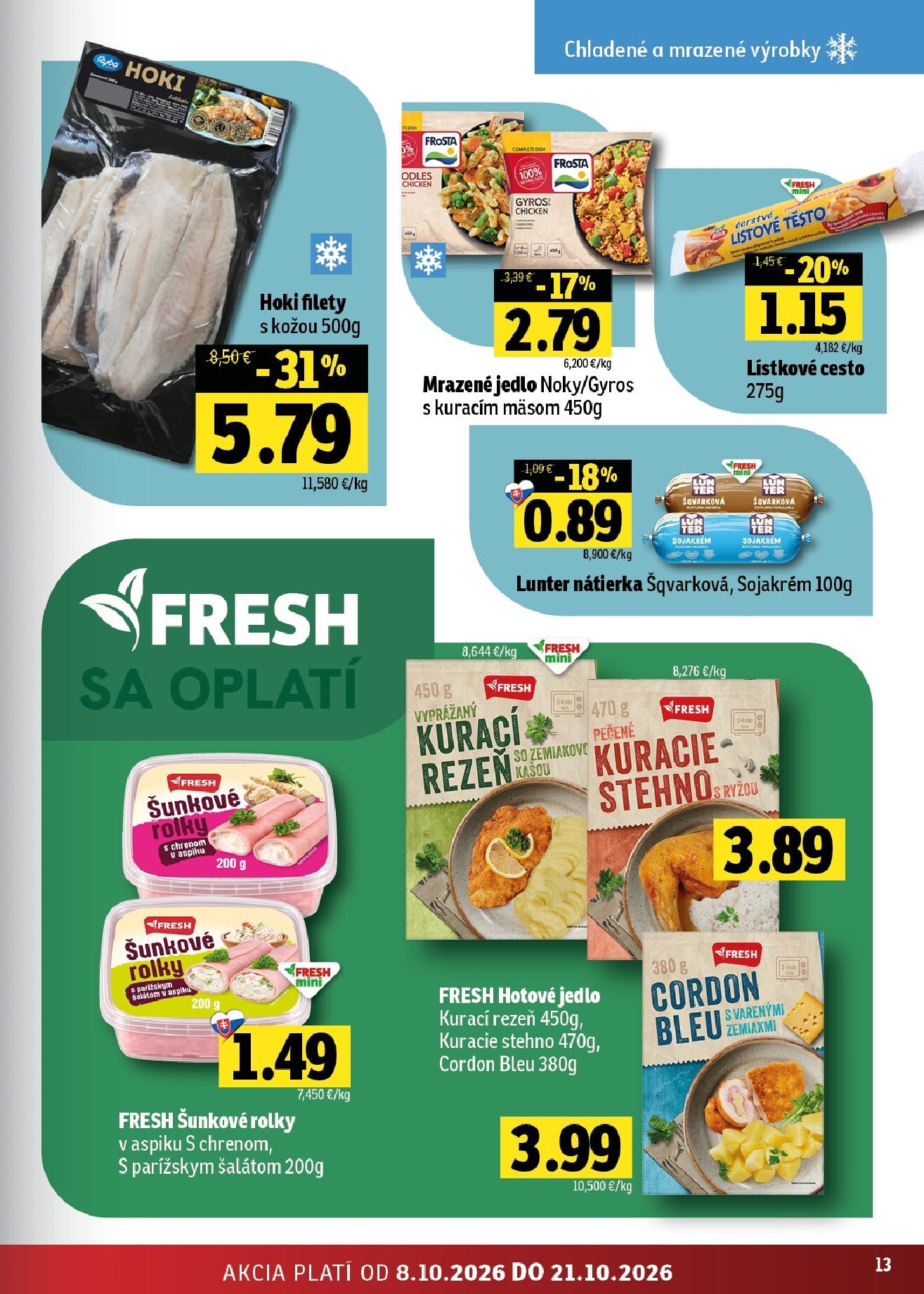 fresh - Nový Fresh - Východné Slovensko leták od štvrtka, 08.10.2026 do stredy, 21.10.2026 - page: 13