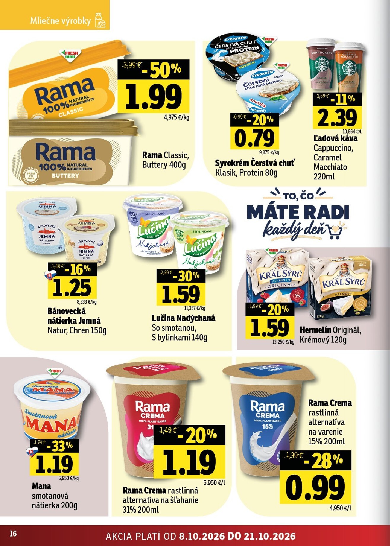 fresh - Nový Fresh - Východné Slovensko leták od štvrtka, 08.10.2026 do stredy, 21.10.2026 - page: 16