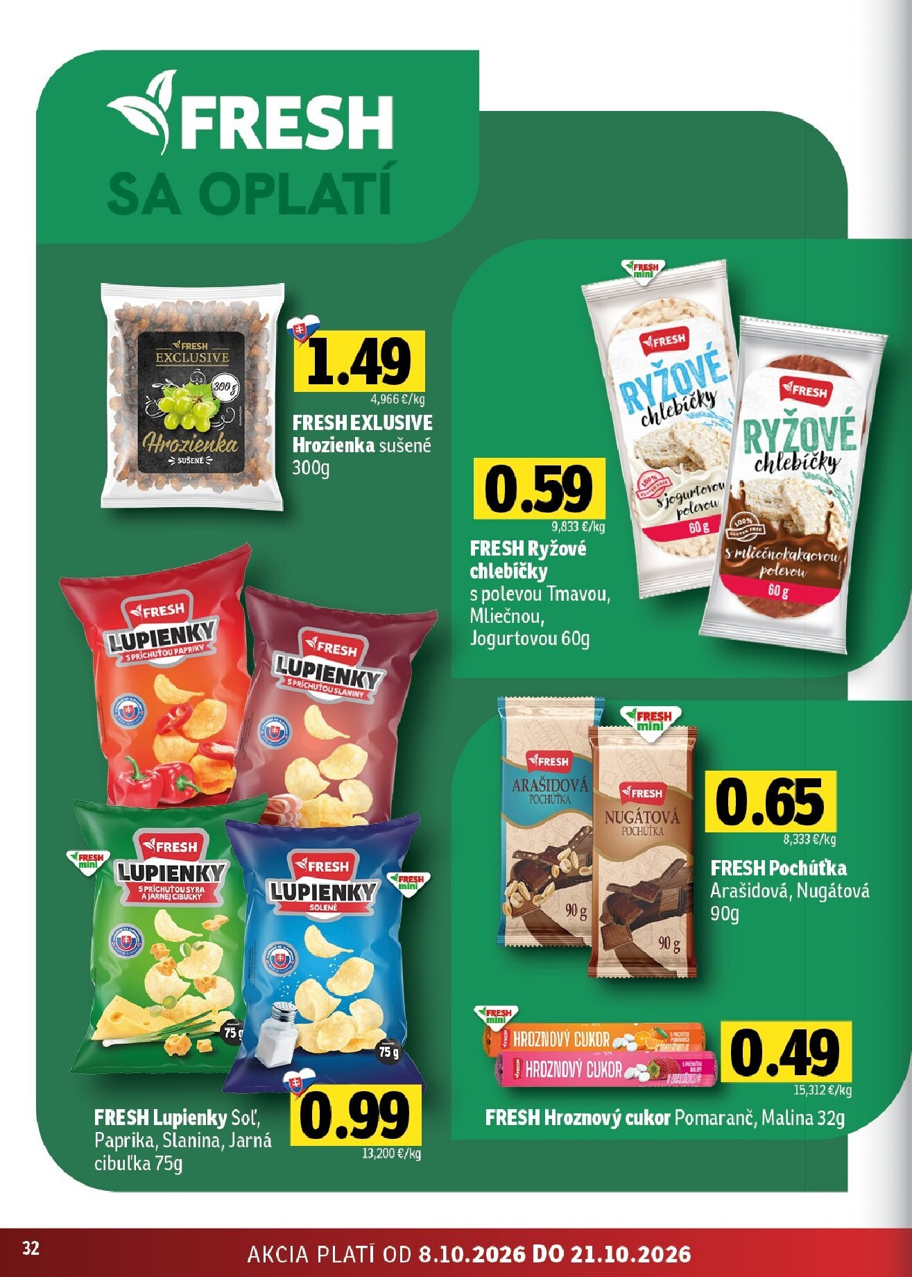 fresh - Nový Fresh - Východné Slovensko leták od štvrtka, 08.10.2026 do stredy, 21.10.2026 - page: 32