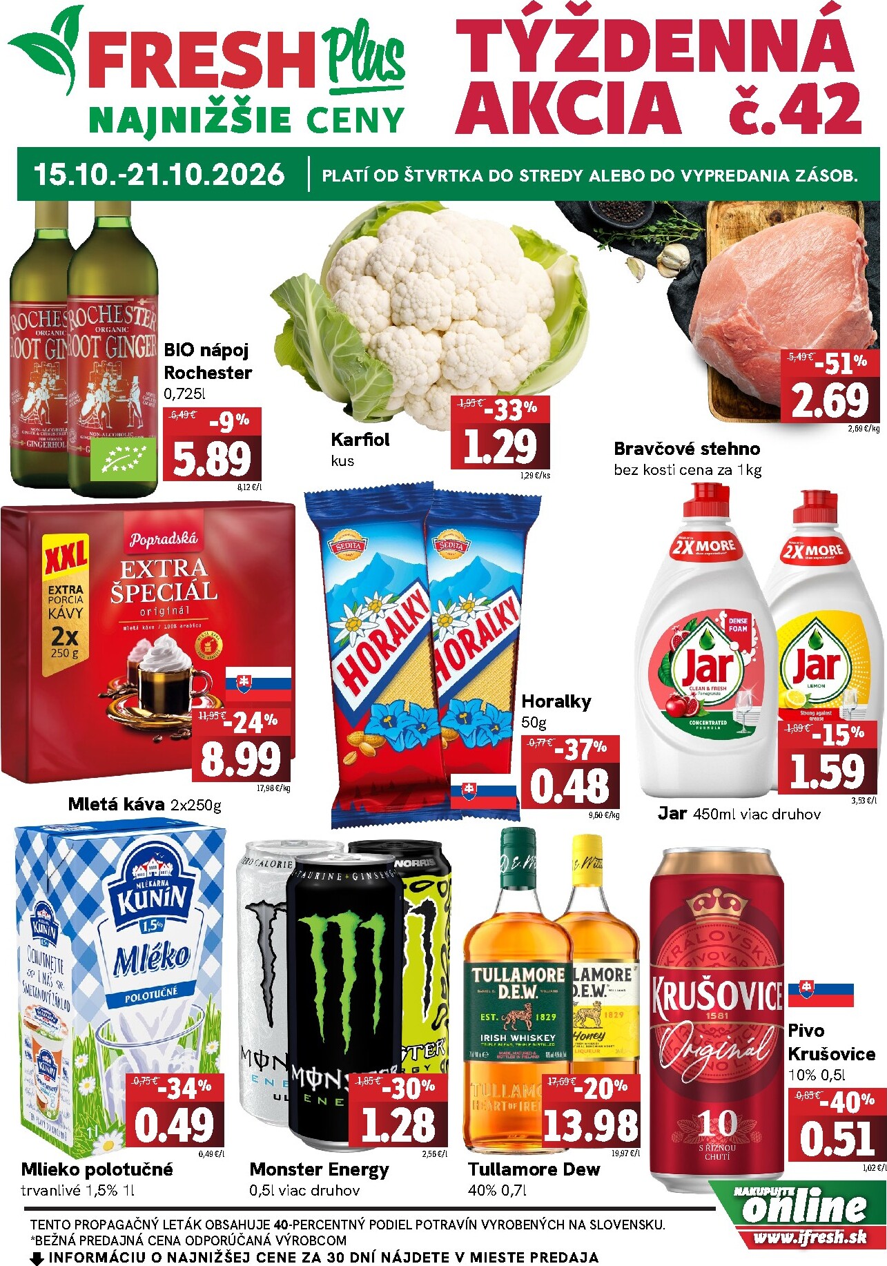 fresh - Nový Fresh Plus leták od štvrtka, 15.10.2026 do stredy, 21.10.2026 - page: 1