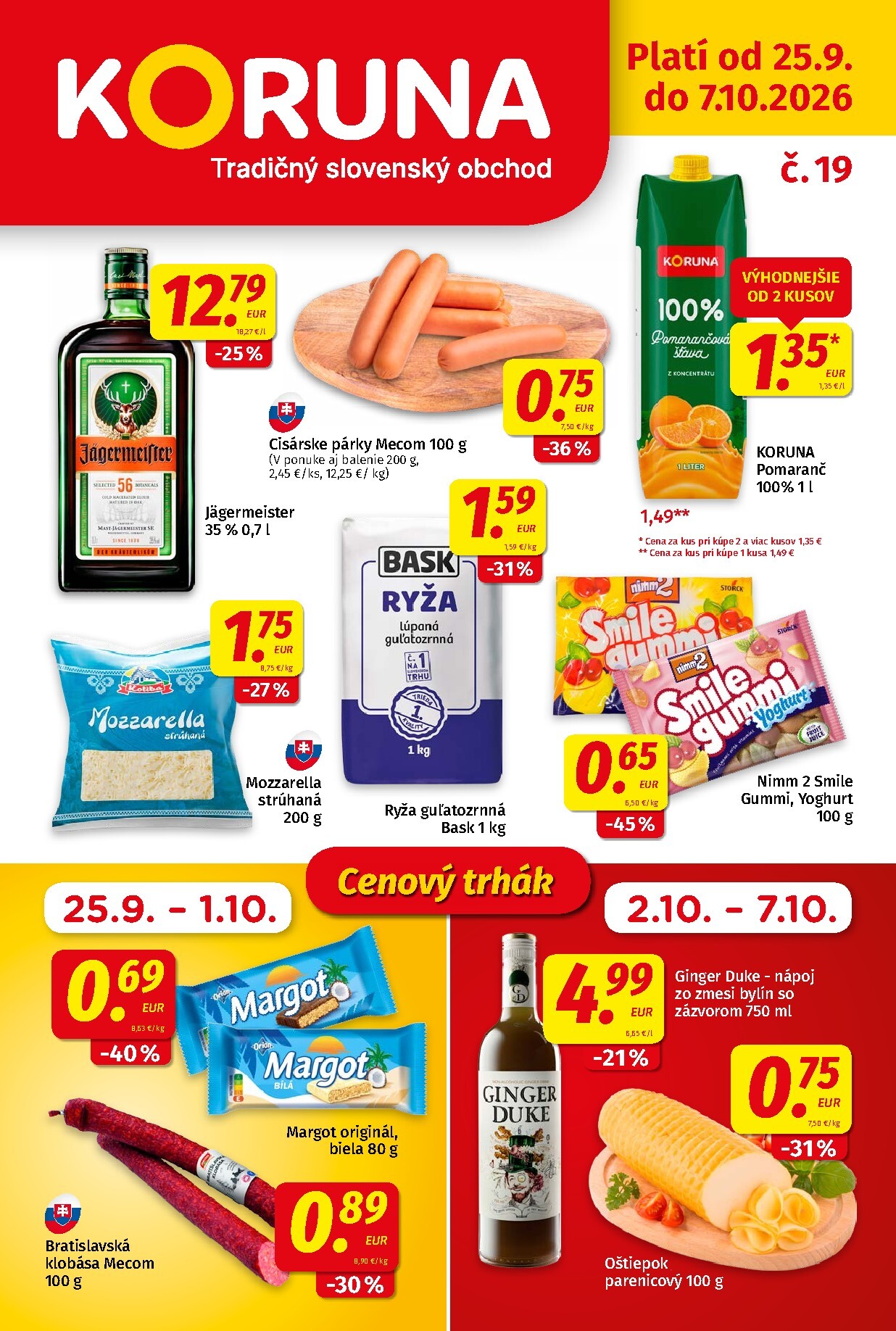 koruna - Nový Koruna leták od piatku, 25.09.2026 do stredy, 07.10.2026