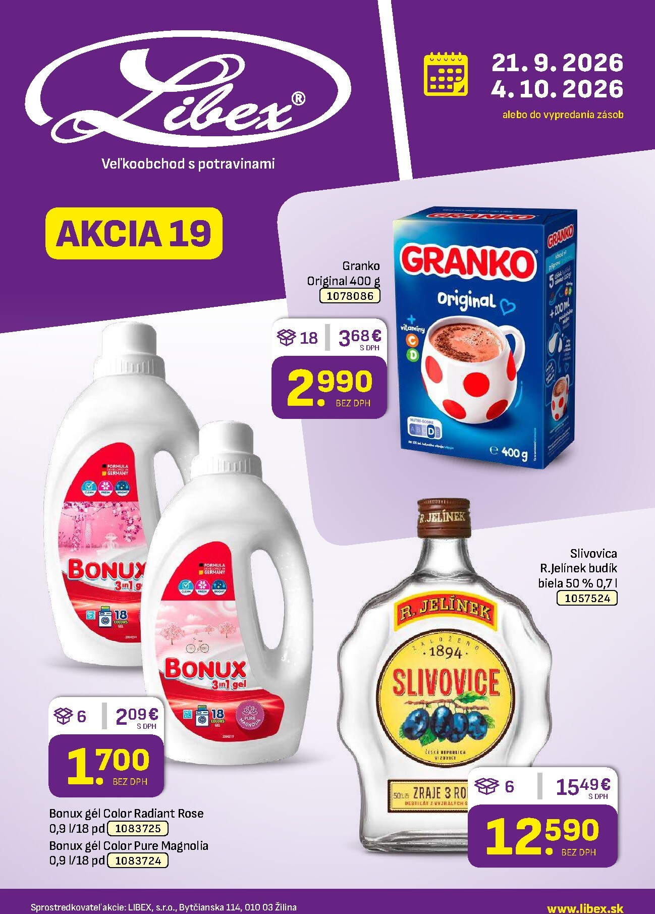 libex - Nový Libex leták od pondelka, 21.09.2026 do nedele, 04.10.2026