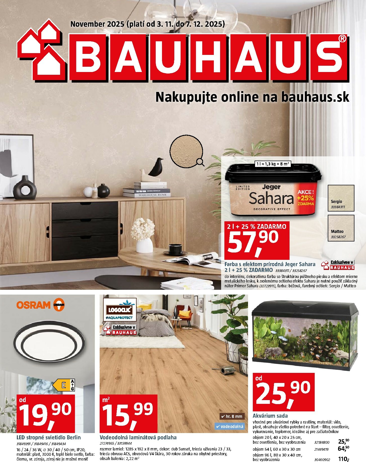 bauhaus - Leták Bauhaus platný od 03.11. do 07.12.