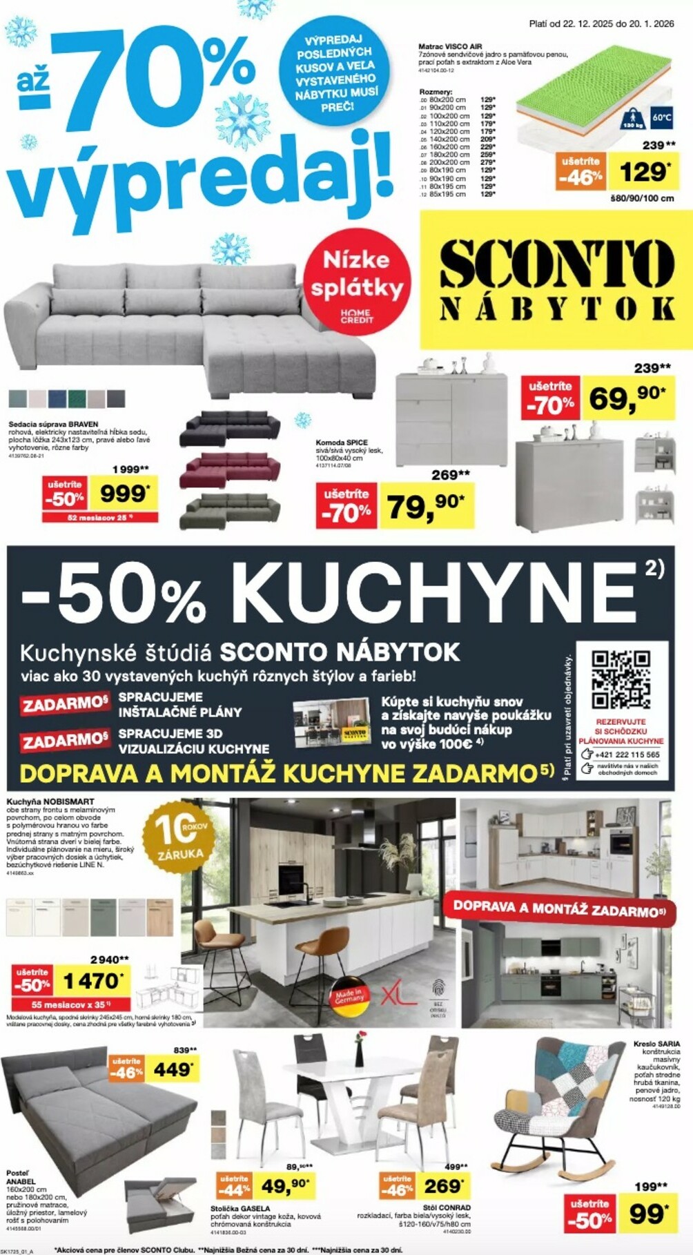 sconto-nabytok - Leták SCONTO nábytok platný od 22.12. do 20.01.