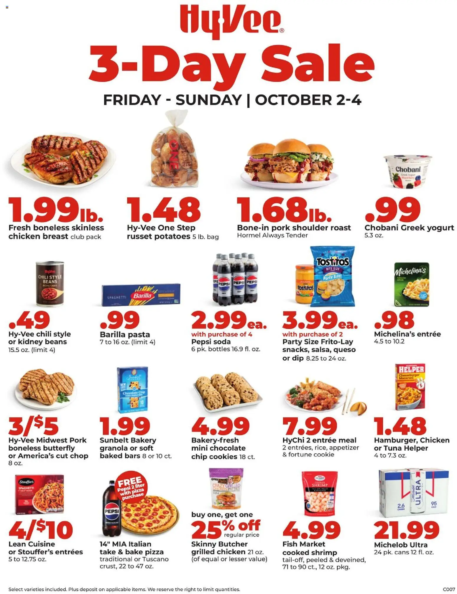 hyvee - HyVee 3 Day Sale - 10/02 - 10/04 2026