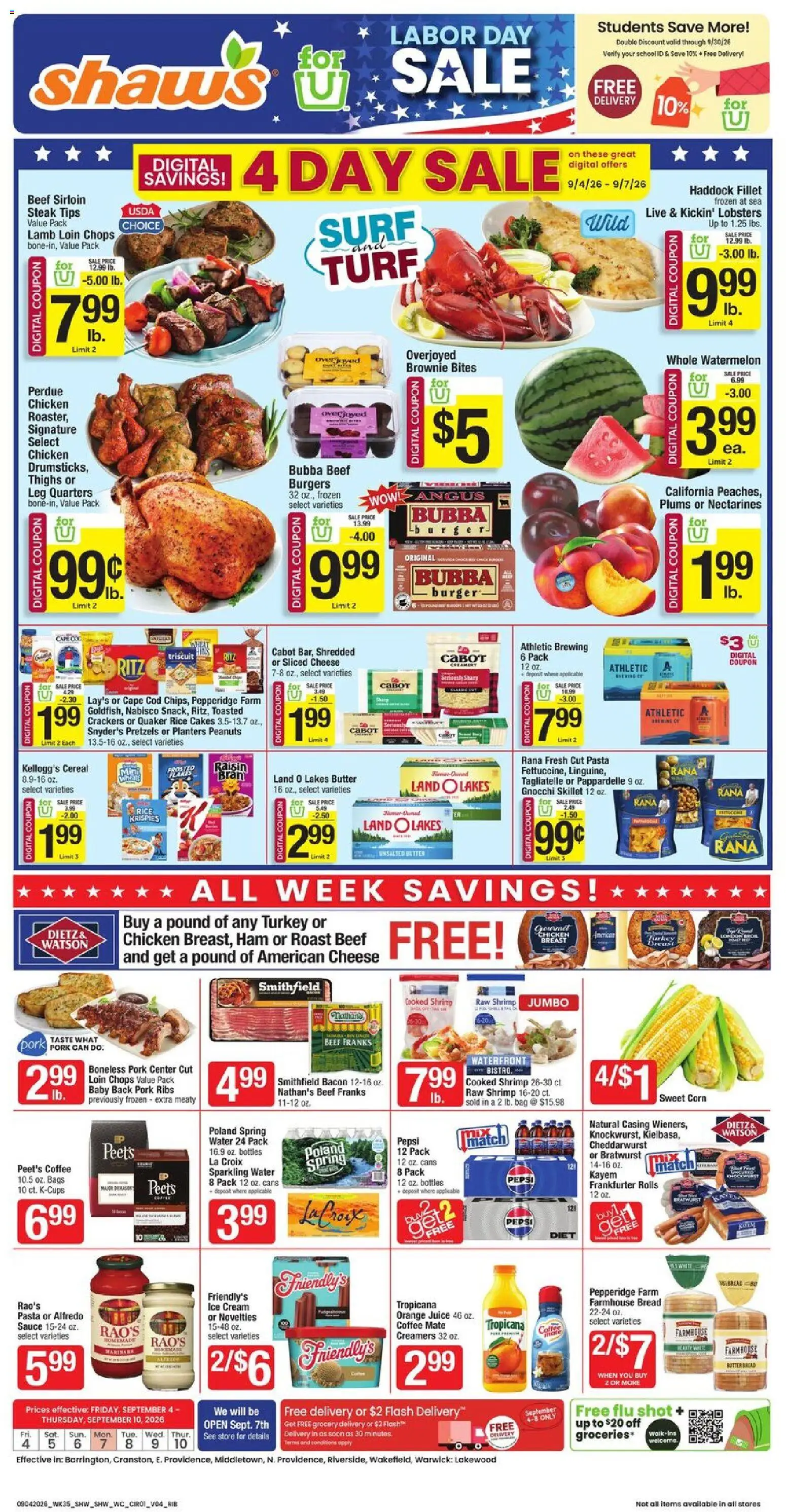 shaws - Shaw's Weekly Ad - RI - 09/04 - 09/10 2026