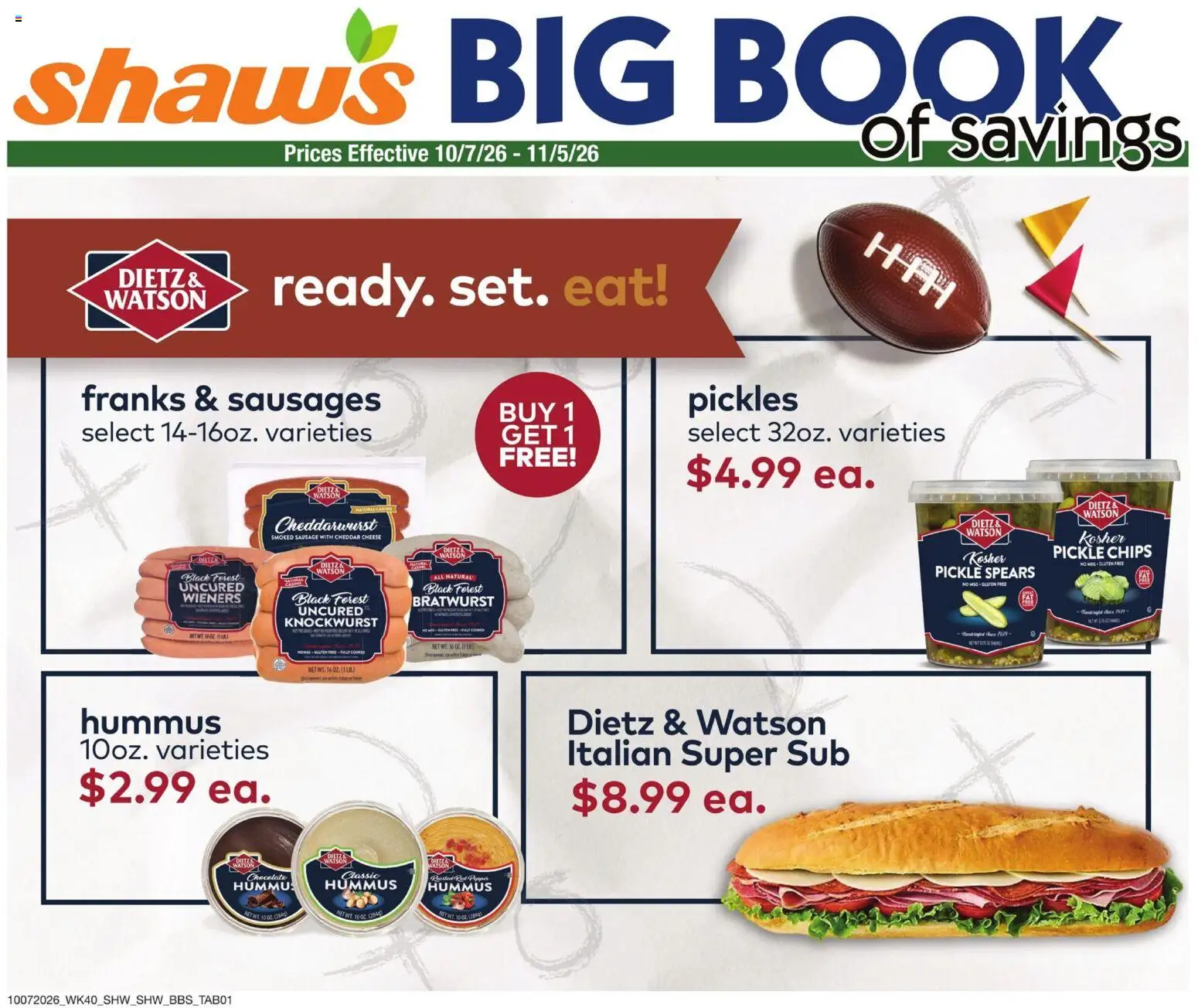 shaws - Shaw's Big Book of Savings - 10/07 - 11/05 2026