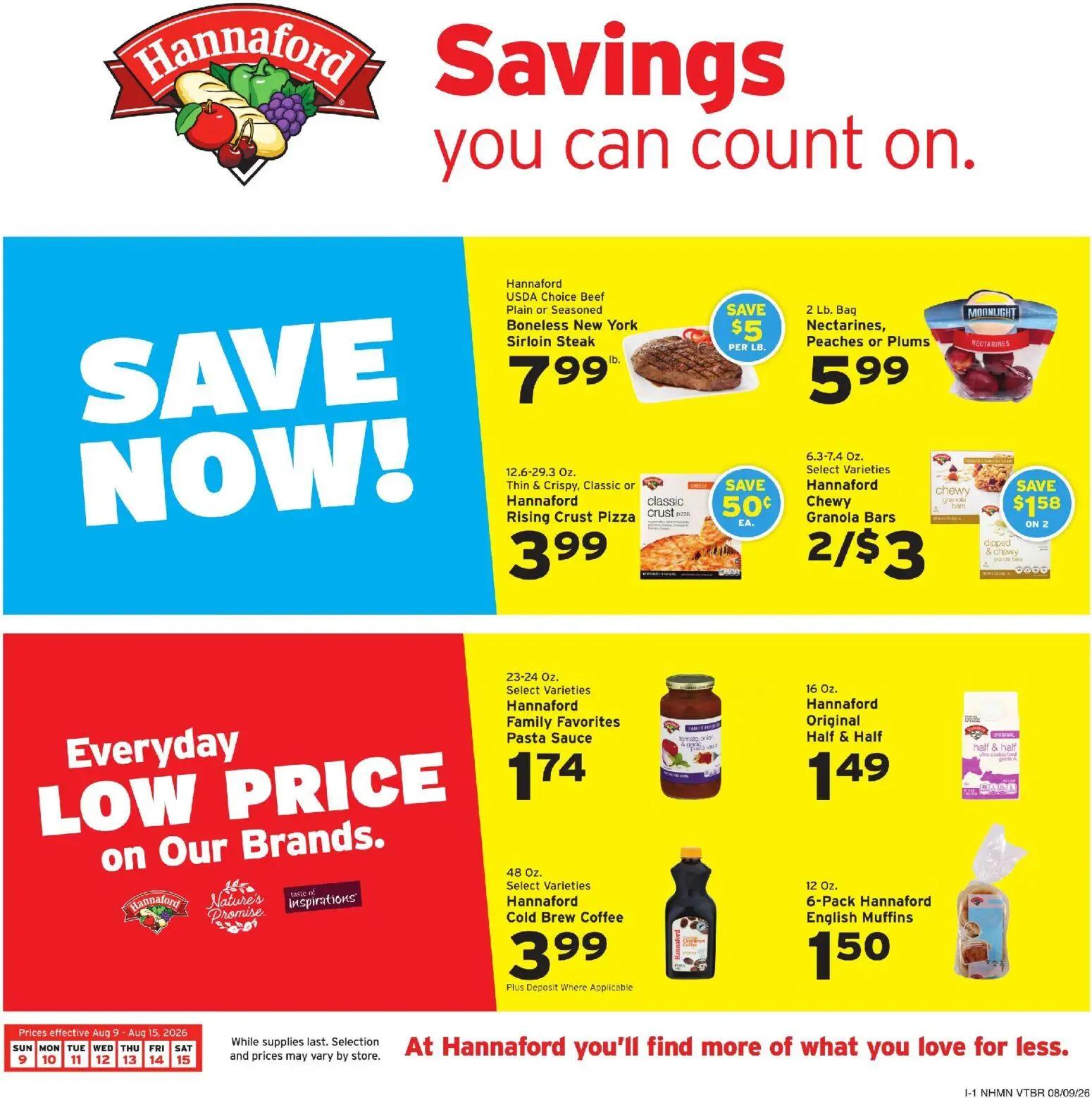 hannaford - Hannaford Weekly Ad - 08/09 - 08/15 2026