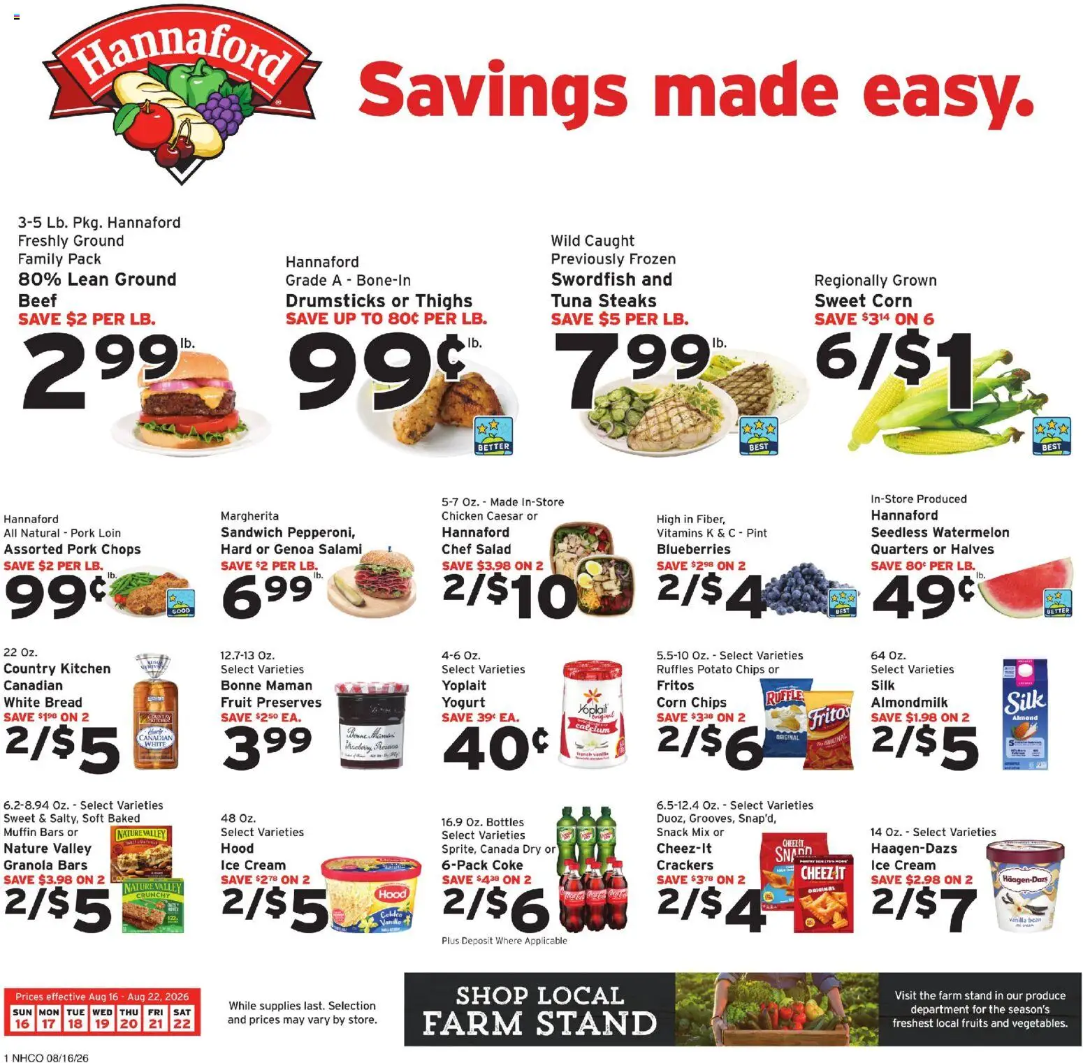 hannaford - Hannaford Weekly Ad - 08/16 - 08/22 2026