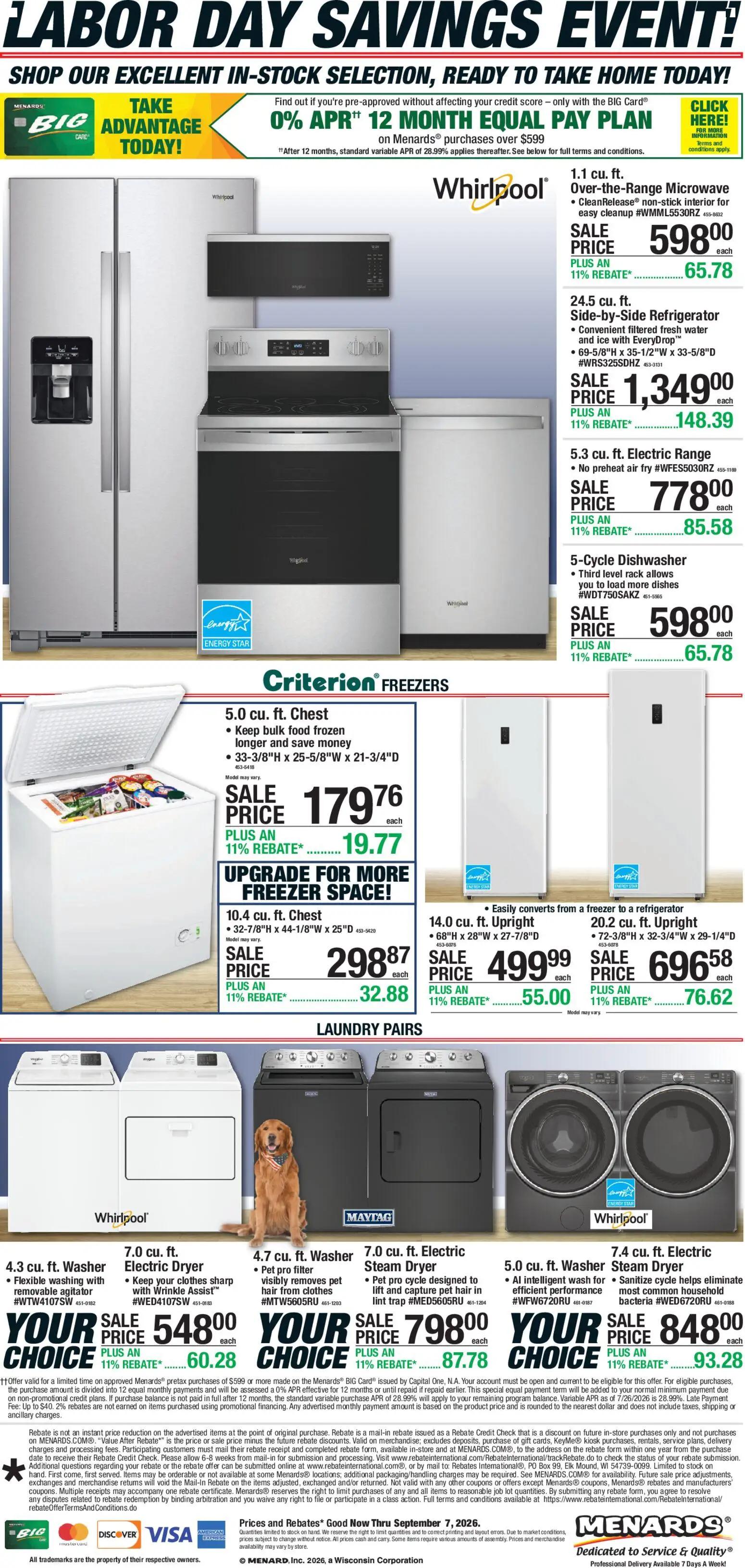 menards - Menards - Weekly Ad - 08/26 - 09/08 2026