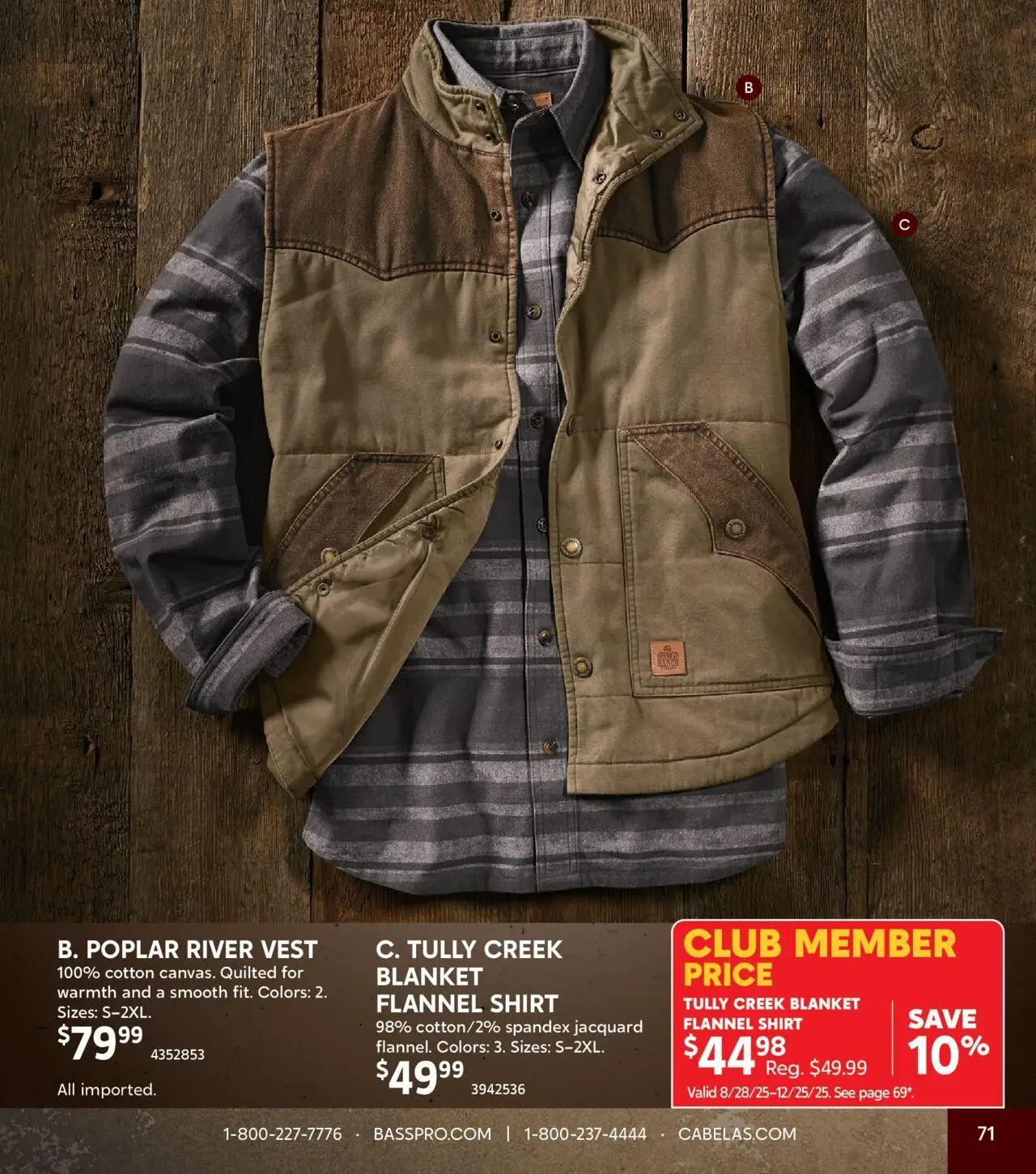 cabelas - Cabela's Fall Clothing 25 - from Wednesday 10/01 2025 - page: 71