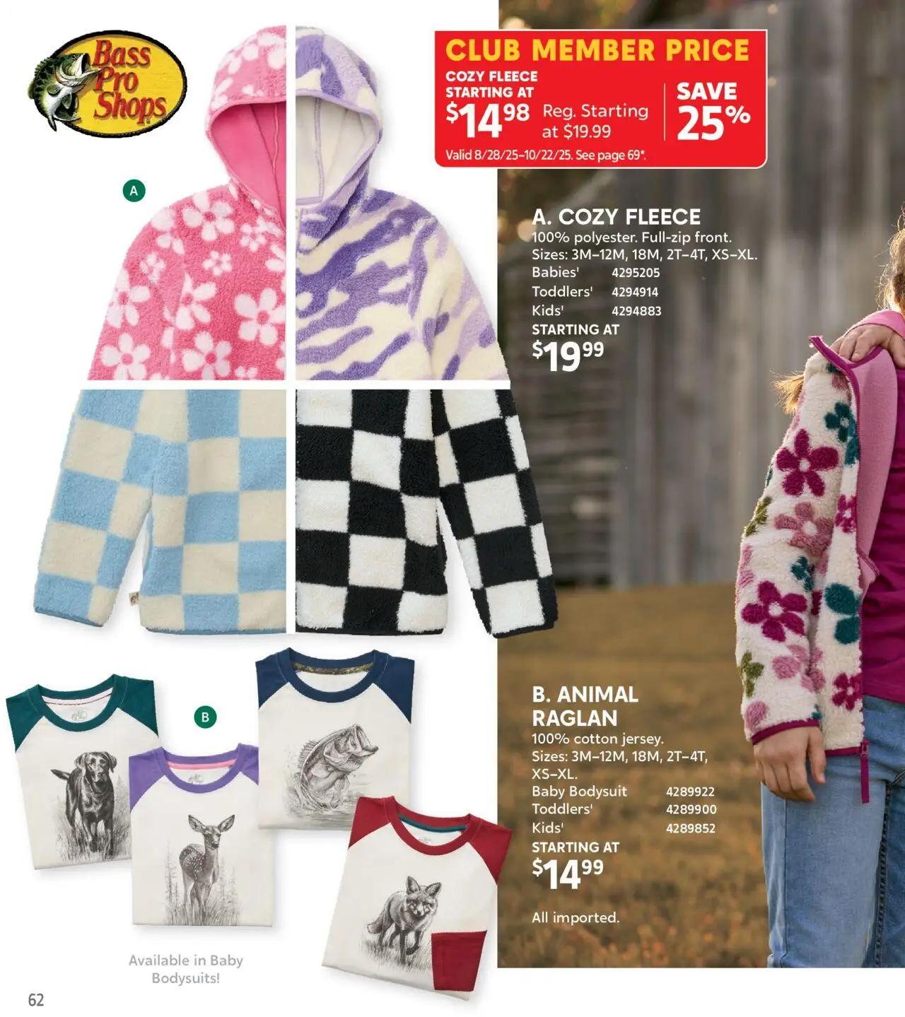cabelas - Cabela's Fall Clothing 25 - from Wednesday 10/01 2025 - page: 62
