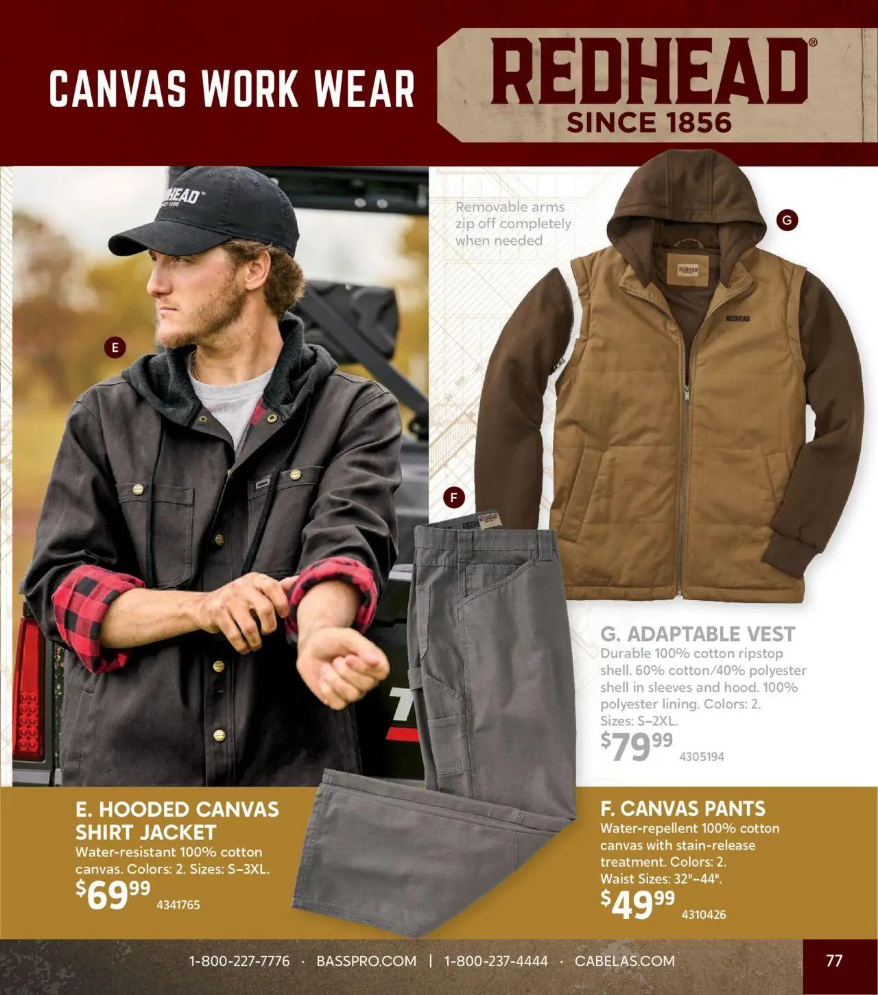 cabelas - Cabela's Fall Clothing 25 - from Wednesday 10/01 2025 - page: 77