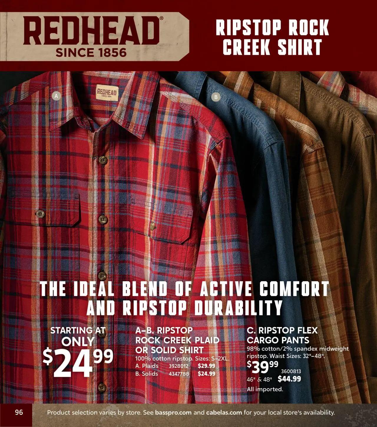 cabelas - Cabela's Fall Clothing 25 - from Wednesday 10/01 2025 - page: 96