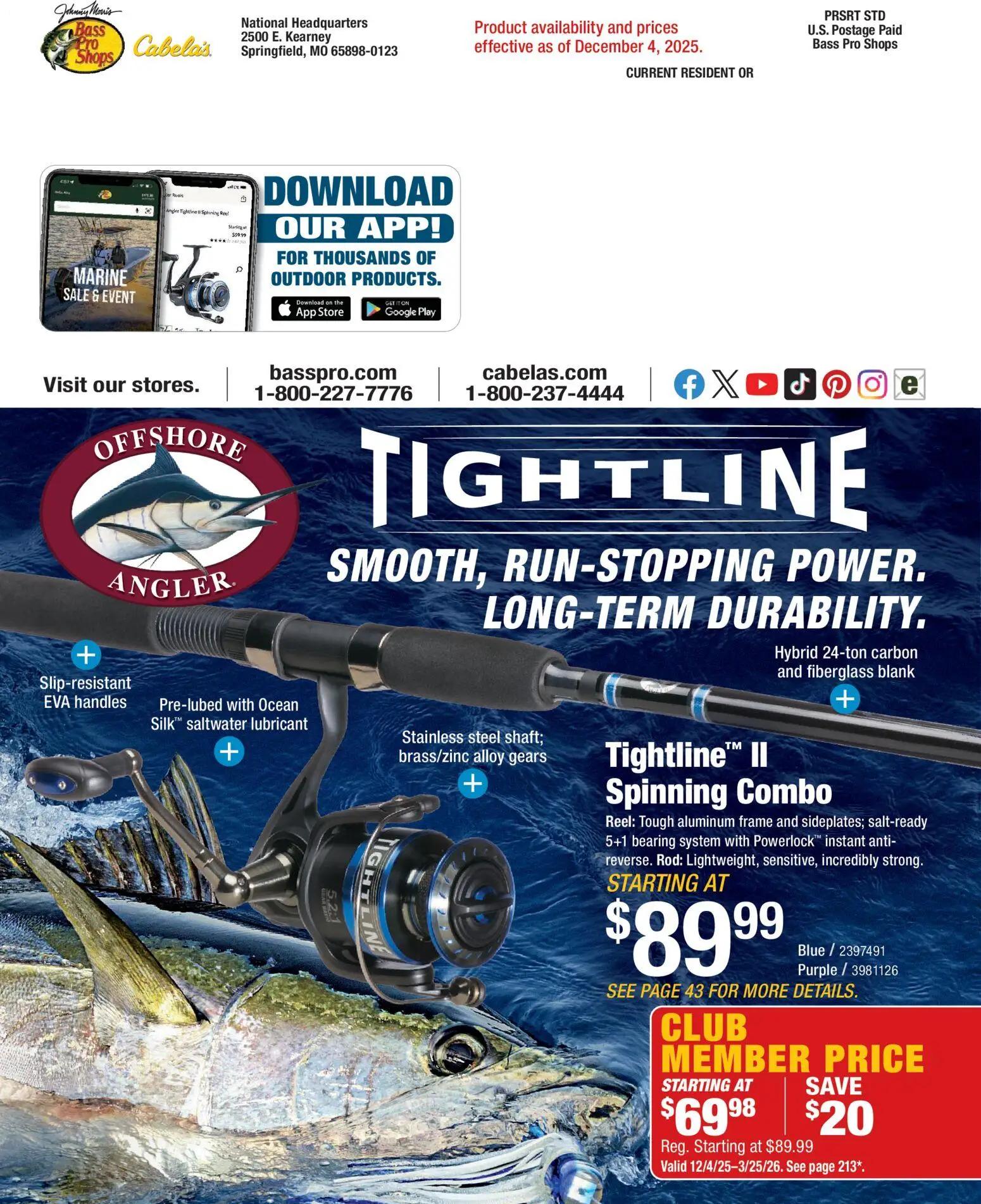 cabelas - Cabela's Saltwater Specialist 26 - from Monday 12/15 2025 - page: 292