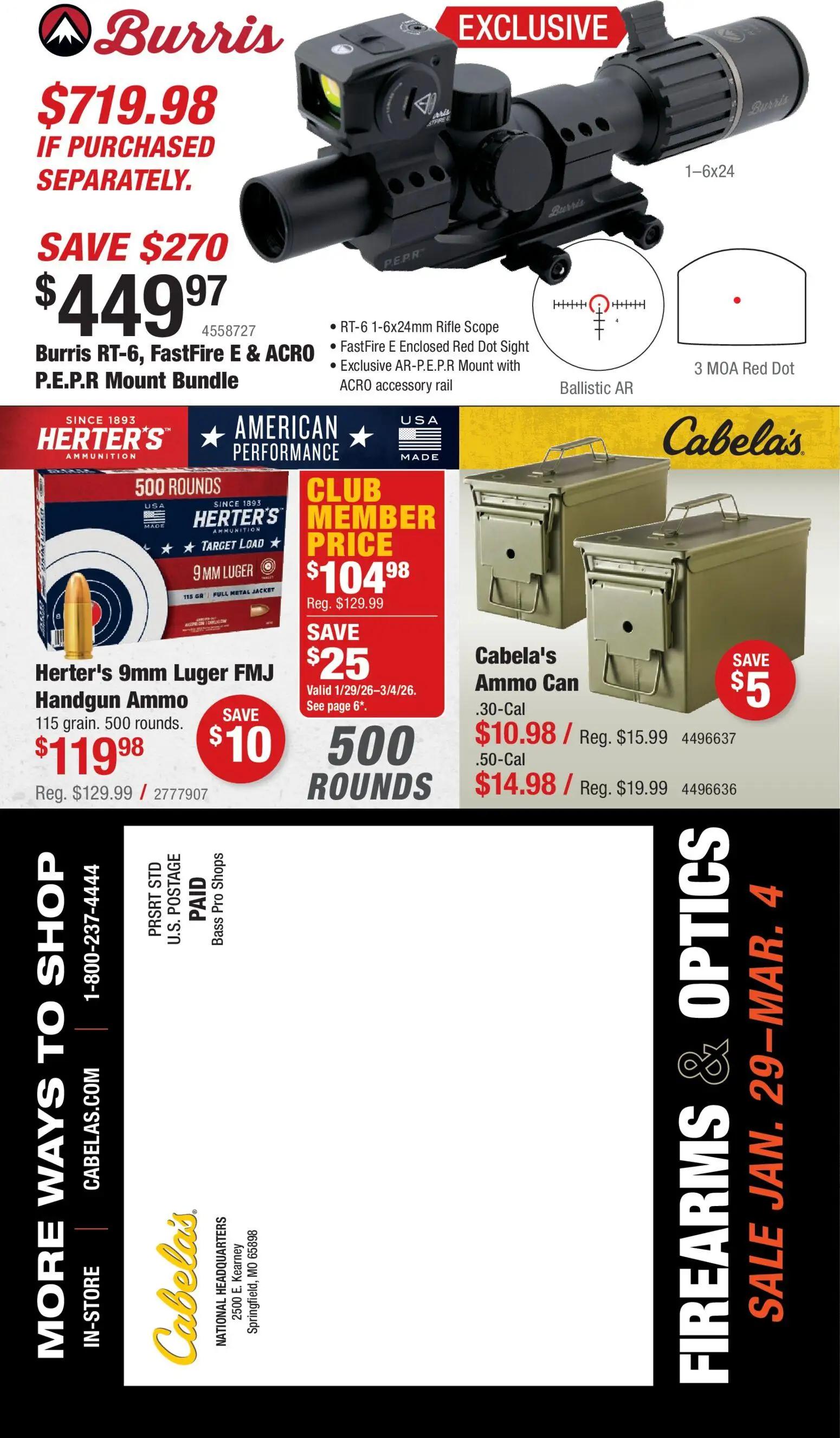 cabelas - Cabela's Firearms & Optics 26 - from Sunday 02/01 2026 - page: 20